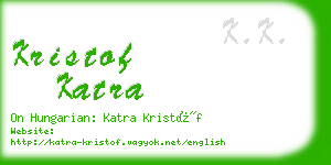 kristof katra business card